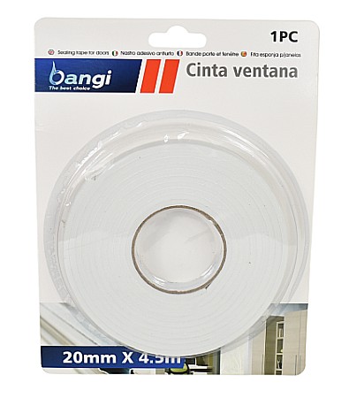 Benzi adezive și dispensere - Banda dublu adeziva buretata 2x4.5m Bangi