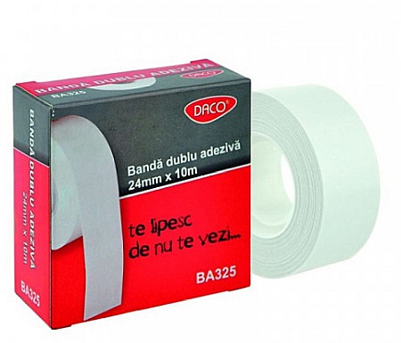 Benzi adezive și dispensere - Banda adeziva dubla 24/10 Daco