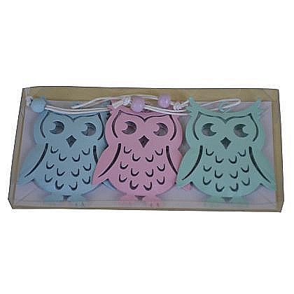 Accesorii craft - Set 3 decor bufnita 14cm 415600
