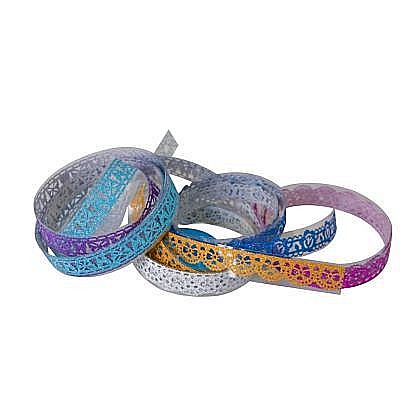 Lipici și adezivi - Banda adeziva decorativa glitter junior 1m 136791