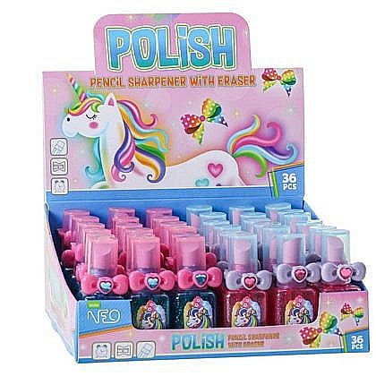 Rechizite școlare - Ascutitoare cu radiera Polish - unicorn
