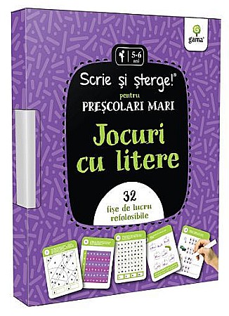 Cărți pentru copii - Jocuri cu litere • pentru preșcolari mari