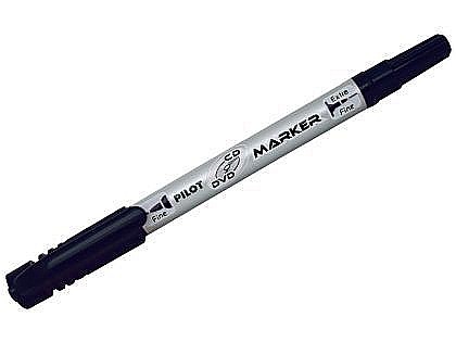 Markere și textmarkere - Marker permanent pentru CD/DVD Pilot Twin 0.7 mm negru si rosu