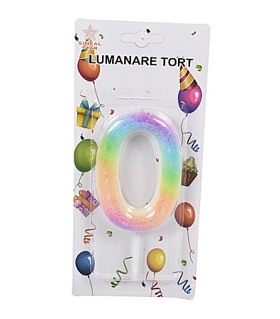 Articole Party - Lumanare aniversara l cifra 0 e2242