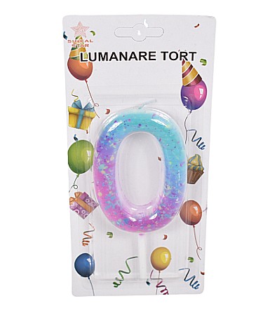 Articole Party - Lumanare aniversara l cifra 0 e2262