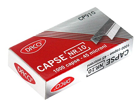 Instrumente și accesorii birou - Capse nr 10 Daco