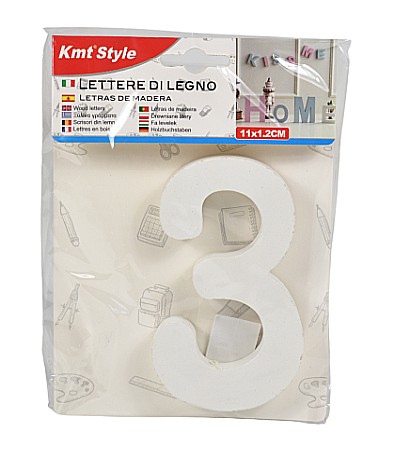 Artă și creativitate - Cifra 3 din lemn 78*11*1.2cm 6217530