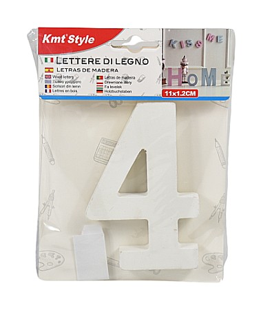 Artă și creativitate - Cifra 4din lemn 48*11*1.2cm 6217531