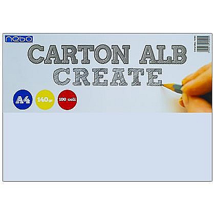 Rechizite școlare - Carton alb A4 140g 100 coli /set Nebo