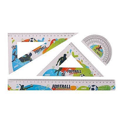 Accesorii geometrie și matematică - Set de Geometrie 4 Piese S30 Football Junior 131460