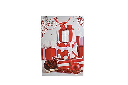 Accesorii pentru impachetat - Punga cadou , motiv craciun , 72x50x18cm l b0744