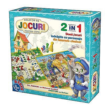Jocuri educative și de societate - Joc 2 in 1 motanul+gulliver dto60808