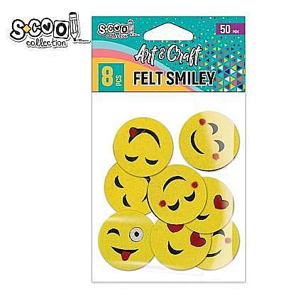 Accesorii craft - Accesorii craft-emoticon fetru 50mm 8buc/set sc1982
