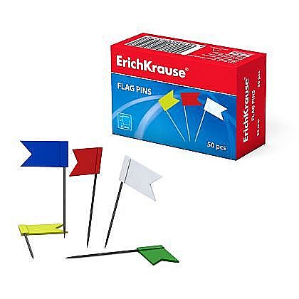 Comunicare și prezentare - Stegulete plastic panou pluta 50buc/cut Erich 28232