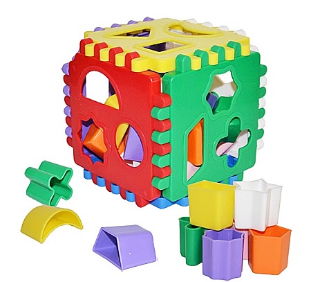 Jucării pentru bebeluși - Cub bebe cu puzzle 24 piese 16002