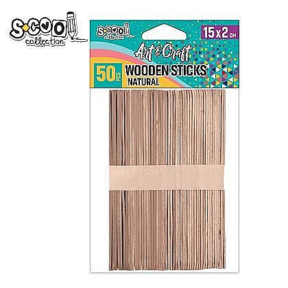 Accesorii craft - Acc.Craft-betisoare lemn natur, 11,4x1 cm, 50 buc/set sc1937