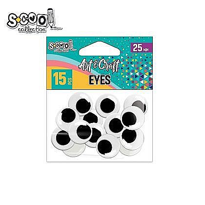 Artă și creativitate - Accesorii craft-ochisori 25mm 15buc/set sc2022