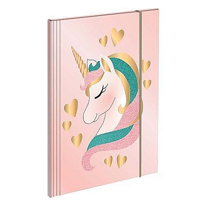 Birotică și accesorii birou - Mapa premium a4,elastic/holografic, unicorn sc1732