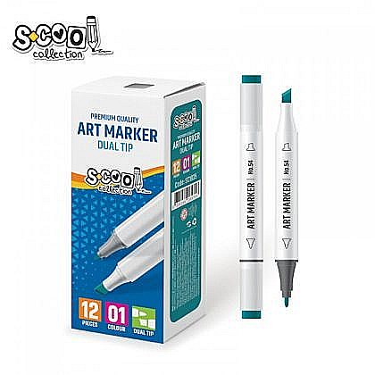Scriere și corectare - Marker 2 capete 6mm/3mm verde inchis sc1835