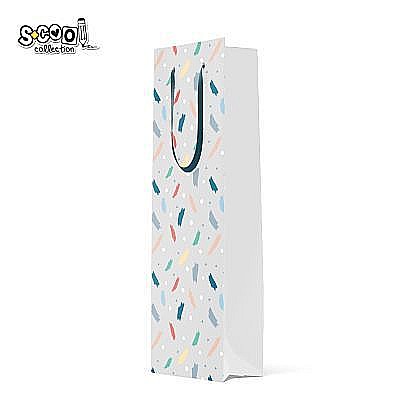 Accesorii pentru impachetat - Punga cadou ptr.Sticle 12x39x9cm s-cool sc1873 33948