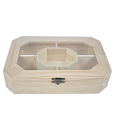 Casă și decorațiuni - Cutie din lemn 5 compartimente