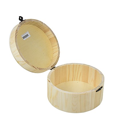 Casă și decorațiuni - Cutie din lemn rotunda 7cm