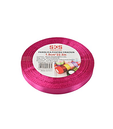 Funde și panglici - Panglica 1.0cmx22.5m fucsia f4396