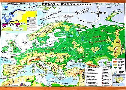 Cărți - Harta de perete a Europei
