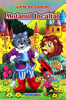 Cărți - Motanul încălțat carte de colorat