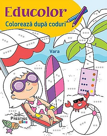 Cărți de colorat - Educolor: Vara. Colorează după coduri
