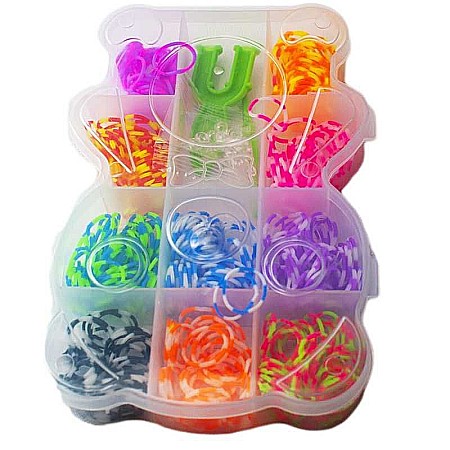 Jucării și jocuri - Set creativ elastice 650 piese ursulet GH-650