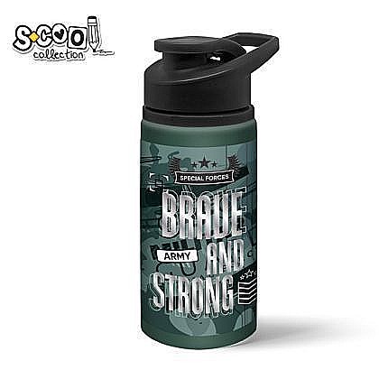 Pahare și sticle pentru scoală - Sticla apa aluminiu brave and strong 500ml sc1570