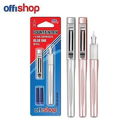 Stilouri școlare - Stilou Offishop cu 2 rezerve cerneala set blister