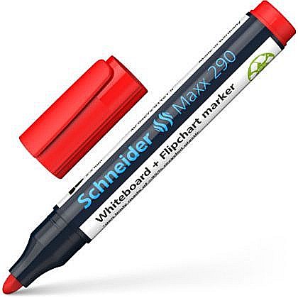Rechizite școlare - Marker whiteboard + flipchart schneider 290 1-3mm rosu