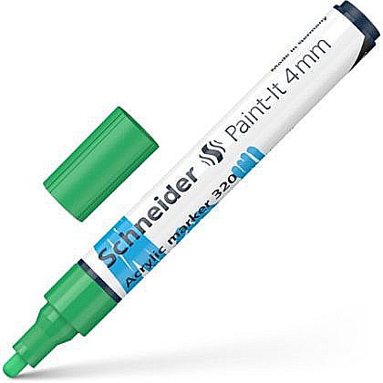 Rechizite școlare - Marker vopsea acrilica paint-it 320 4mm schneider verde
