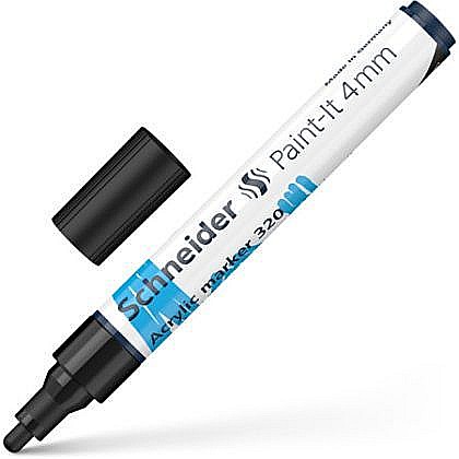 Rechizite școlare - Marker vopsea acrilica paint-it 320 4mm schneider negru