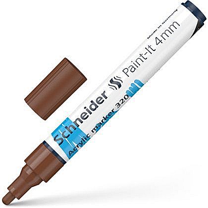 Markere - Marker vopsea acrilica paint-it 320 4mm schneider maro