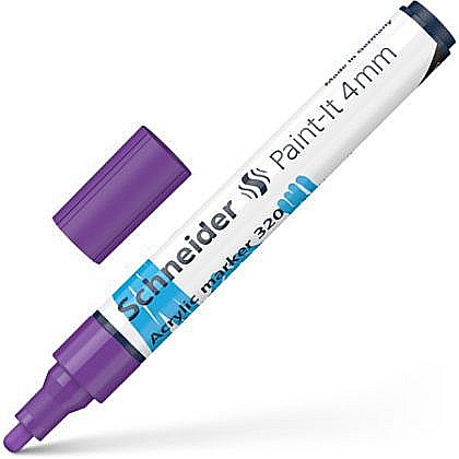 Rechizite școlare - Marker vopsea acrilica paint-it 320 4mm schneider lila