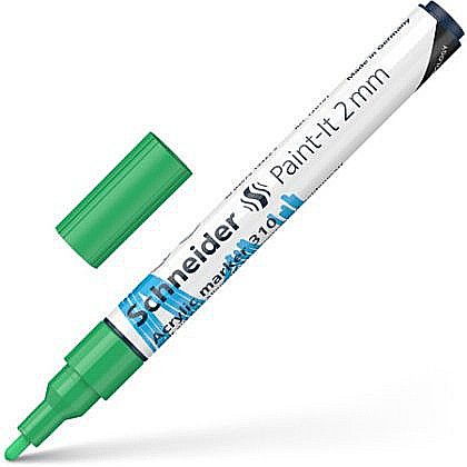 Rechizite școlare - Marker vopsea acrilica paint-it 310 2mm schneider verde