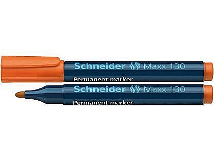 Markere - Marker permanent 130 portocaliu varff rotund 1-3mm schneider