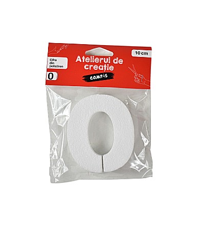Artă și creativitate - Accesorii craft- cifra 0 polistiren
