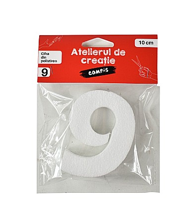 Artă și creativitate - Accesorii craft- cifra 9 polistiren