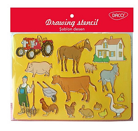 Ștampile și șabloane - Sablon desen ferma daco sb002f