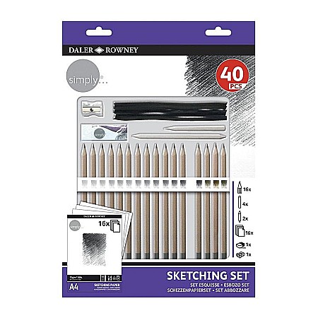 Instrumente de scris - Set 40 piese simply sketching fl644500410