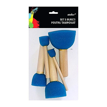 Accesorii pictură - Pensula burete tamponare set 5buc