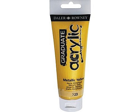 Culori acrilice - Culori acril graduate 120ml metallic yellow fl123120723