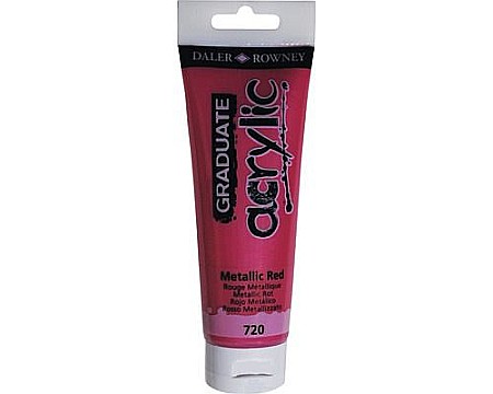 Culori acrilice - Culori acril graduate 120ml metallic red fl123120720