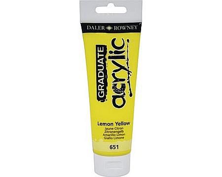 Culori acrilice - Culori acril graduate 120ml lemon yellow fl123120651