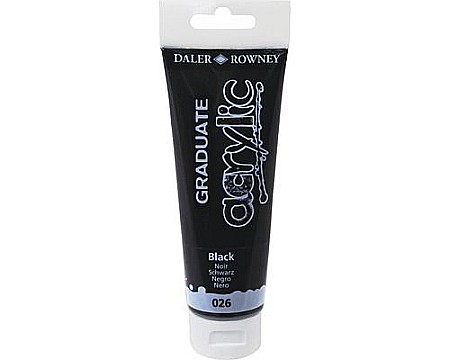 Culori acrilice - Culori acril graduate 120ml black fl123120026