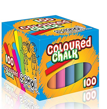Cretă școlară și creativă - Creta color 100 bucati /cutie S-Cool